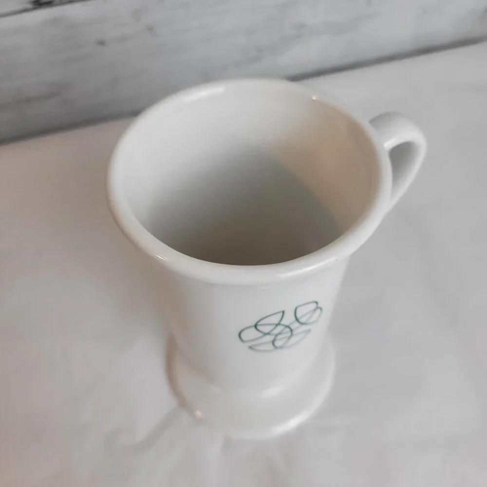 Vintage Russ Celtic Blessings Mug Stoneware Coffee White #29259 pedestal trinity
